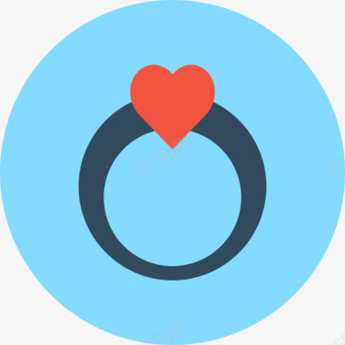 订婚戒指爱情与浪漫2圆形图标图标