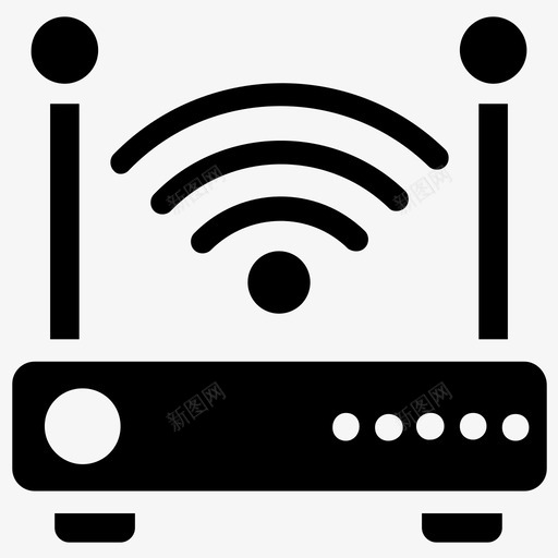 wifi路由器接入点wifi热点图标svg_新图网 https://ixintu.com wifi热点 wifi网络 wifi路由器 技术字形图标 接入点 无线