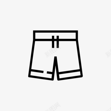泳裤海滩时尚图标图标