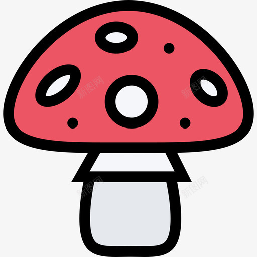 蘑菇生态10彩色图标svg_新图网 https://ixintu.com 彩色 生态10 蘑菇