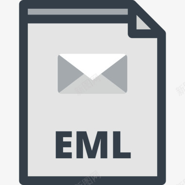 Eml文件类型2线性颜色图标图标
