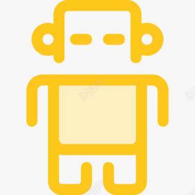 机器人宇宙5号黄色图标图标