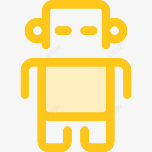 机器人宇宙5号黄色图标svg_新图网 https://ixintu.com 宇宙5号 机器人 黄色