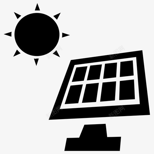 太阳能板能量电池太阳能电池图标svg_新图网 https://ixintu.com 太阳能 太阳能板 太阳能电池 太阳能系统 生态雕文图标 能量电池