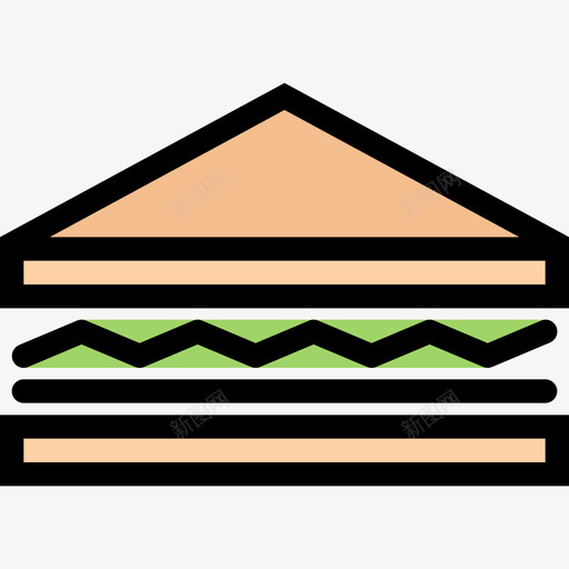 三明治食品和饮料14彩色图标svg_新图网 https://ixintu.com 三明治 彩色 食品和饮料14