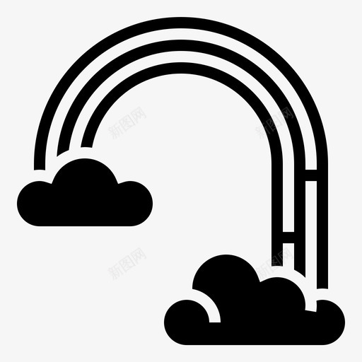 彩虹气候云图标svg_新图网 https://ixintu.com 云 天气 天气雕文 季节 彩虹 气候