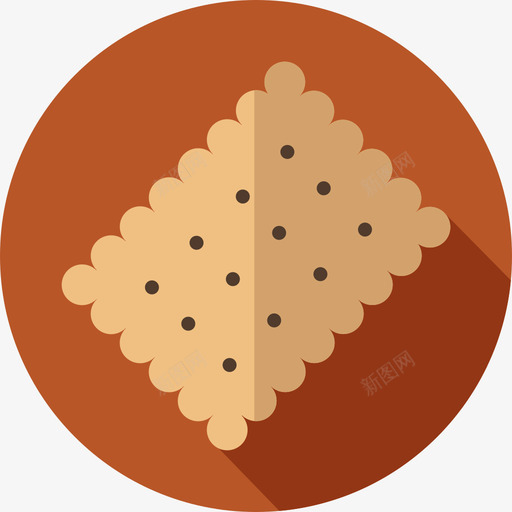 饼干圆形食物扁平饼干图标svg_新图网 https://ixintu.com 圆形食物 扁平饼干 饼干