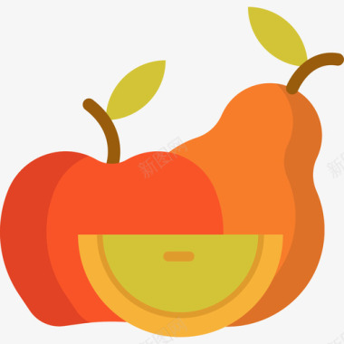 水果感恩节11扁平图标图标