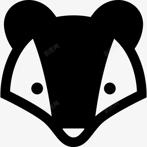 獾动物7填充图标svg_新图网 https://ixintu.com 动物7 填充 獾