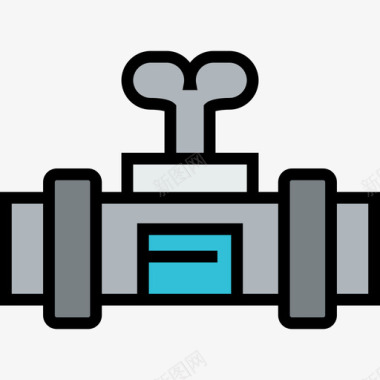 阀门工业2线性颜色图标图标
