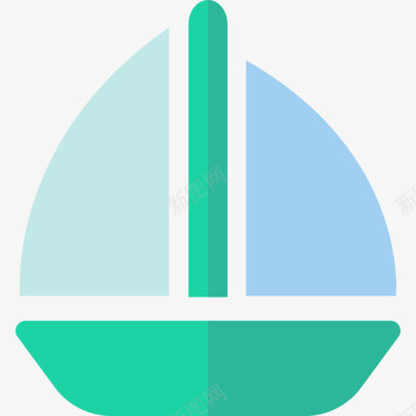 帆船暑假公寓图标图标