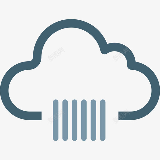 雨天气云朵图标svg_新图网 https://ixintu.com 云朵 天气 雨
