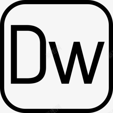 Dreamweaver文件类型集合线性图标图标