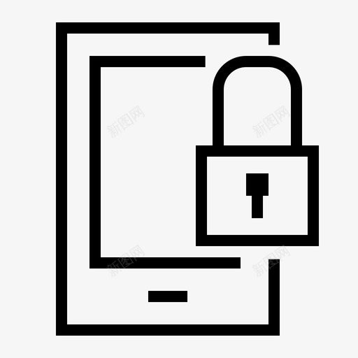 移动锁挂锁保护图标svg_新图网 https://ixintu.com 保护 安全 安全概述 挂锁 移动锁
