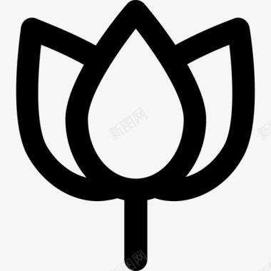 花朵自然图标系列醒目圆形图标