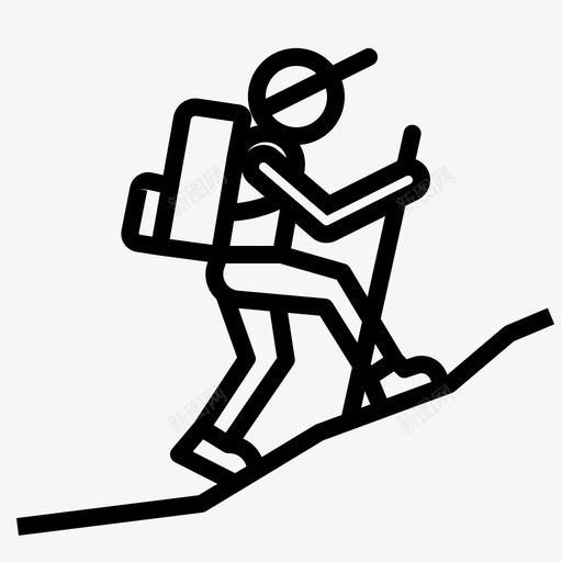 徒步旅行者探险家图标svg_新图网 https://ixintu.com 徒步旅行 徒步旅行者 探险家 旅行者2 登山者 背包的登山者