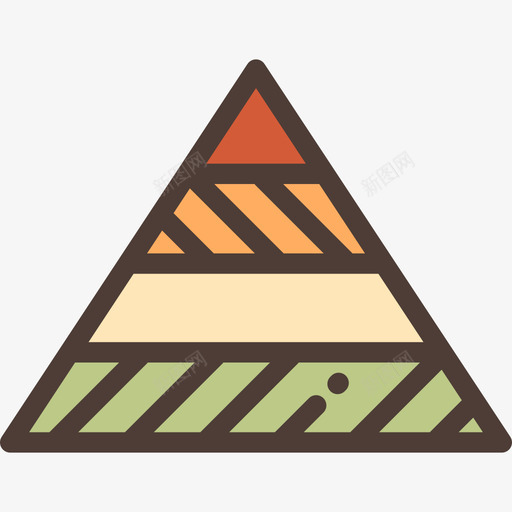 金字塔企业管理线条色彩图标svg_新图网 https://ixintu.com 企业管理 线条色彩 金字塔