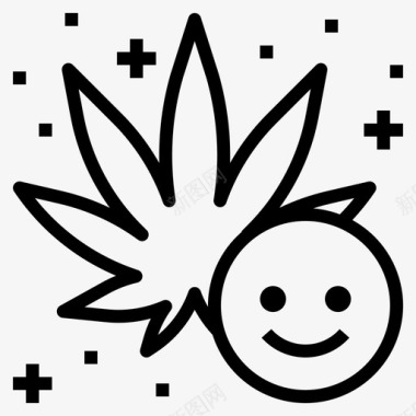 大麻好心情大麻能量图标图标