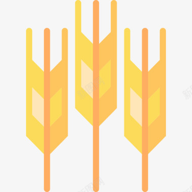 小麦耕作6平坦图标图标