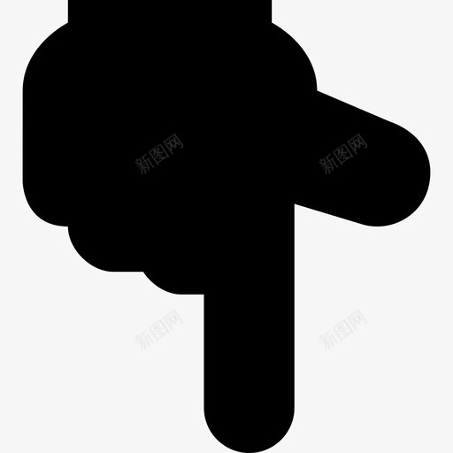 手指向下底部方向图标svg_新图网 https://ixintu.com 小黑 底部 手指向下 方向