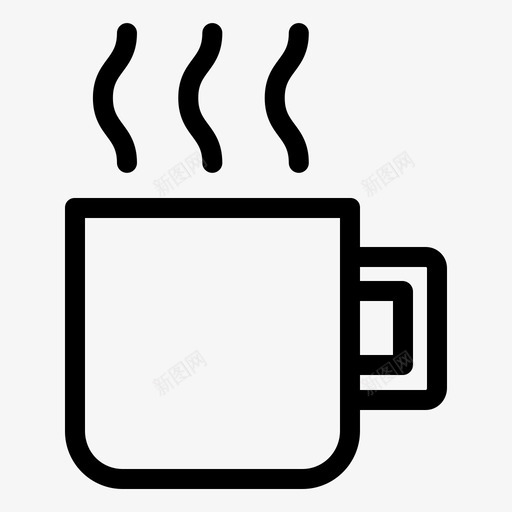 咖啡杯杯子茶杯图标svg_新图网 https://ixintu.com 咖啡杯 杯子 茶杯