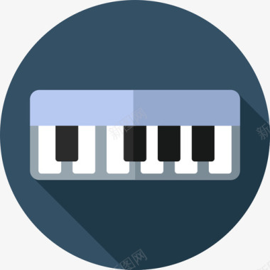 键盘乐器套装平板图标图标