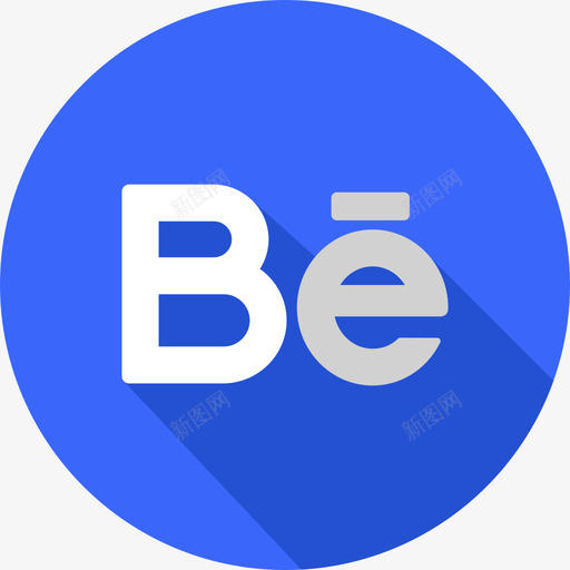 Behance社交媒体图标扁平svg_新图网 https://ixintu.com Behance 扁平 社交媒体图标