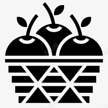 水果篮子碗图标图标