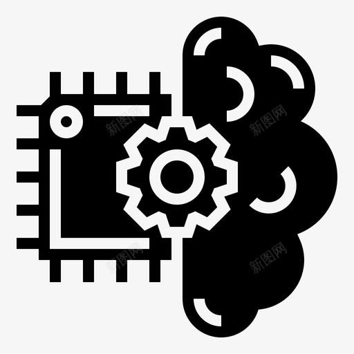 机器人工大脑图标svg_新图网 https://ixintu.com 人工 大脑 智能 机器 电路 编程符号