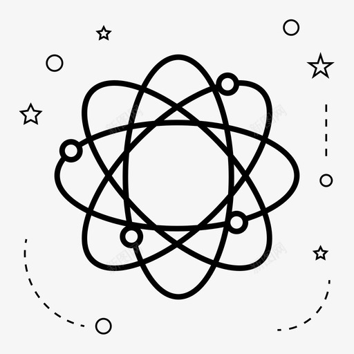原子轨道物理图标svg_新图网 https://ixintu.com 原子 学校 物理 轨道