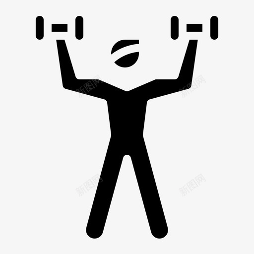 举重训练举重肌肉图标svg_新图网 https://ixintu.com 举重 举重训练 爱好扎实 肌肉