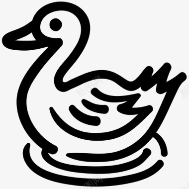 鸭子动物食物图标图标