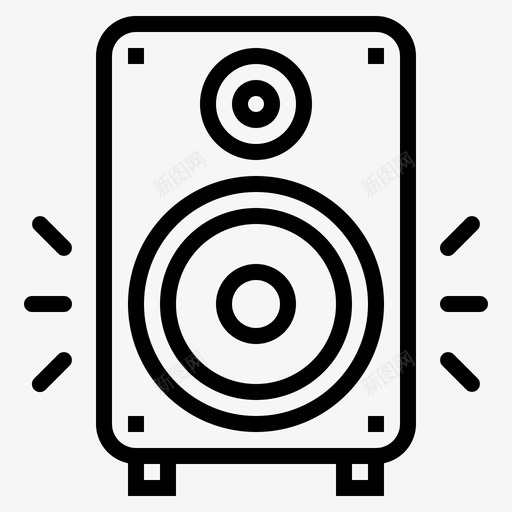 扬声器低音音响图标svg_新图网 https://ixintu.com 低音 低音炮 扬声器 音乐和多媒体 音响