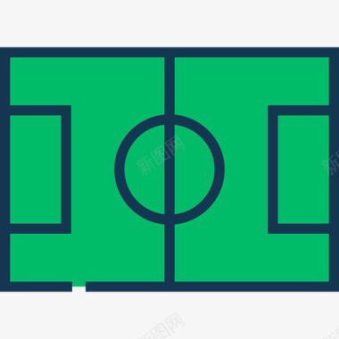 足球场运动6线颜色图标图标