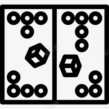 双陆棋游戏5直线图标图标