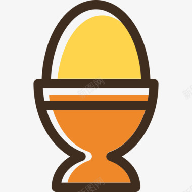 煮蛋食物线色食物套装图标图标