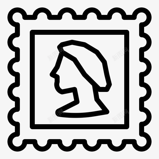邮票艺术收藏图标svg_新图网 https://ixintu.com 收藏 爱好 艺术 邮票 邮递