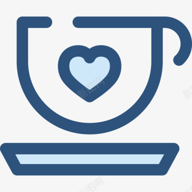 咖啡食物和餐厅4蓝色图标图标