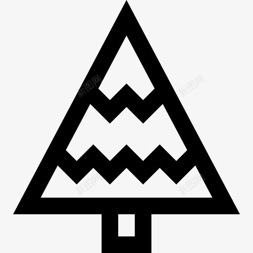 松树冒险和旅行套装直线型图标svg_新图网 https://ixintu.com 冒险和旅行套装 松树 直线型