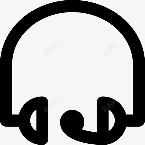 耳机通讯2粗体圆形图标svg_新图网 https://ixintu.com 粗体圆形 耳机 通讯2