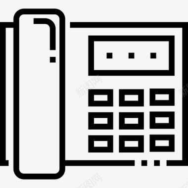 电话通信和媒体5线性图标图标