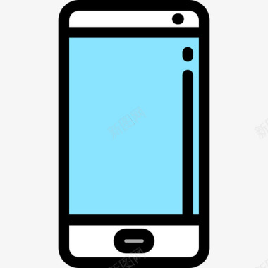 智能手机电子产品8线性颜色图标图标