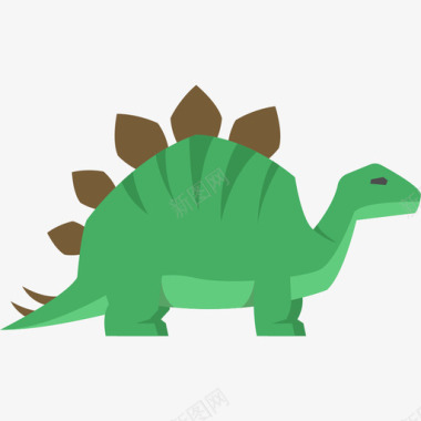 剑龙恐龙扁平图标图标