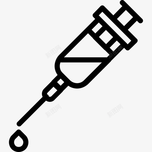 注射器科学8线性图标svg_新图网 https://ixintu.com 注射器 科学8 线性