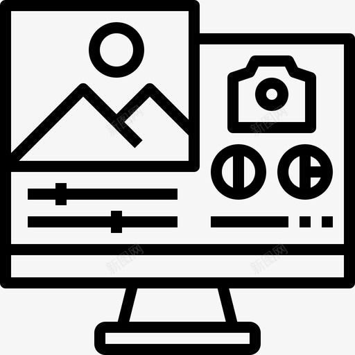 电脑应用相机编辑图标svg_新图网 https://ixintu.com 功能 电脑应用 相机 编辑
