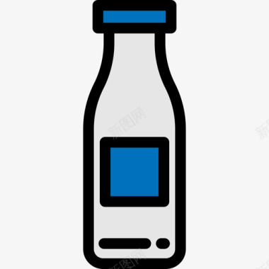 奶瓶食品和餐厅大包装颜色线性颜色图标图标