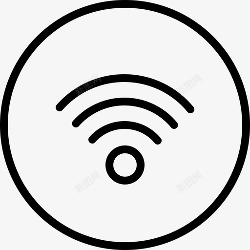 Wifi多媒体控制线性图标svg_新图网 https://ixintu.com Wifi 多媒体控制 线性