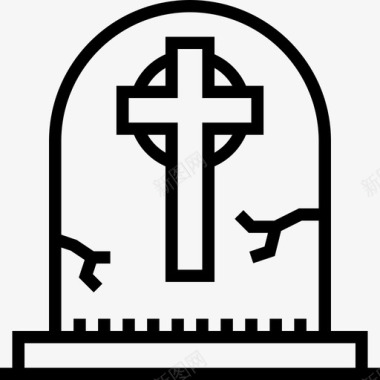 墓碑万圣节16直系图标图标
