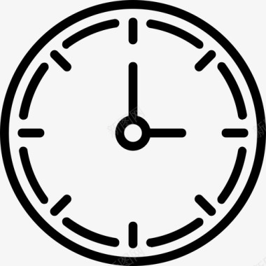 时钟12号办公室直线型图标图标