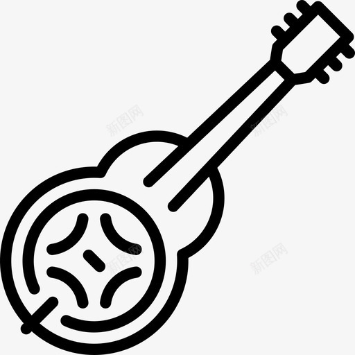 谐振器吉他乐器2线性图标svg_新图网 https://ixintu.com 乐器2 线性 谐振器吉他